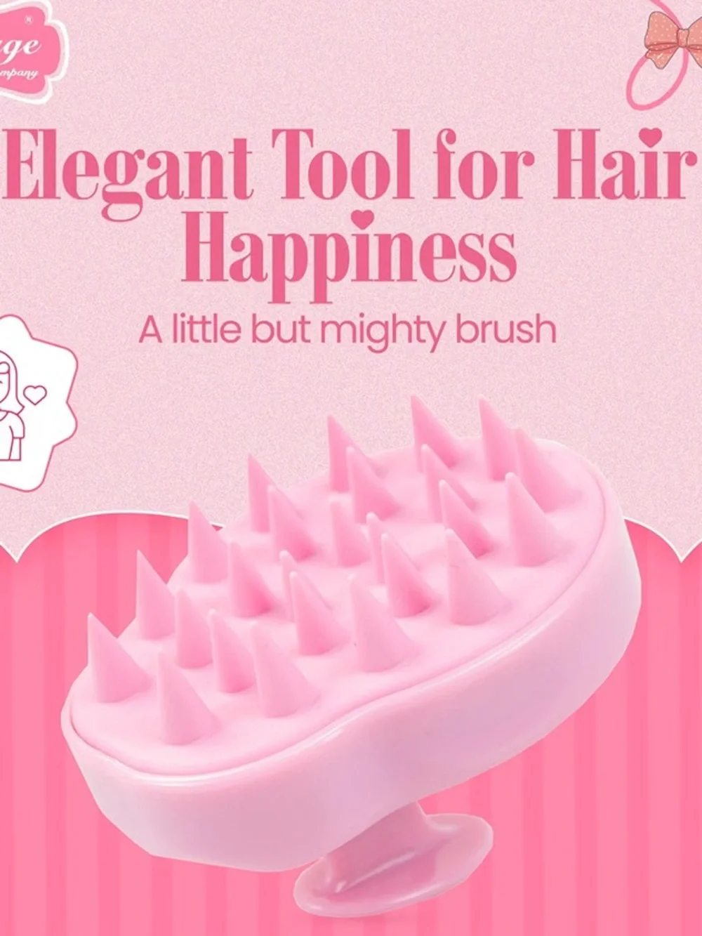 The Vintage Cosmetic Company Pink Shampoo Brush